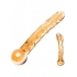 Orange Tickler Glass Dildo: Artistic Sensation Contour