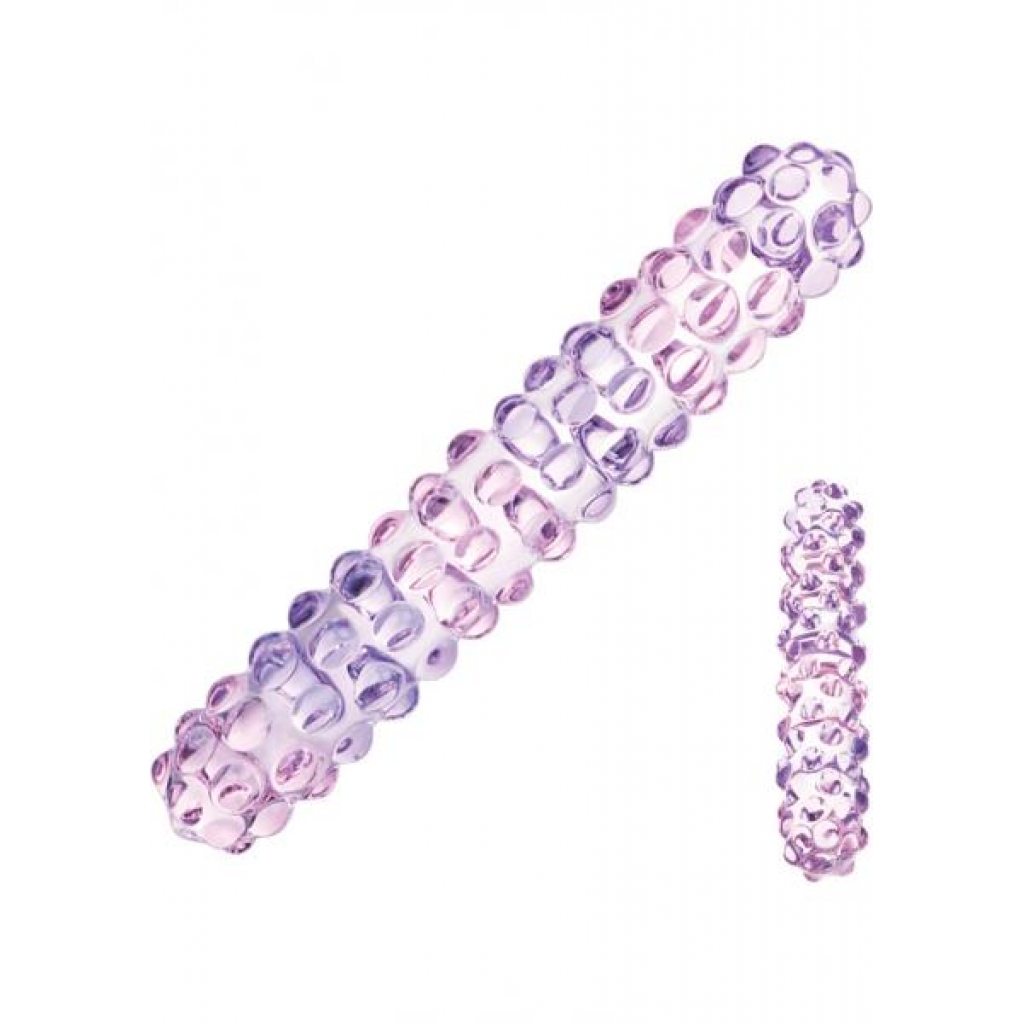 Purple Rose Nubby Dildo - Glas Toy