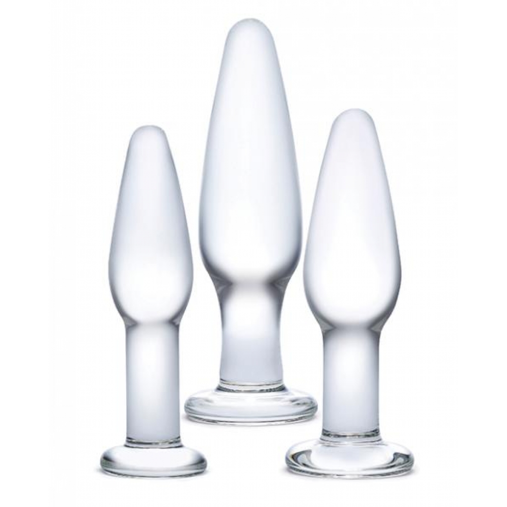 Glas 3 Piece Glass Anal Training Set Clear - Electric Eel, Inc.