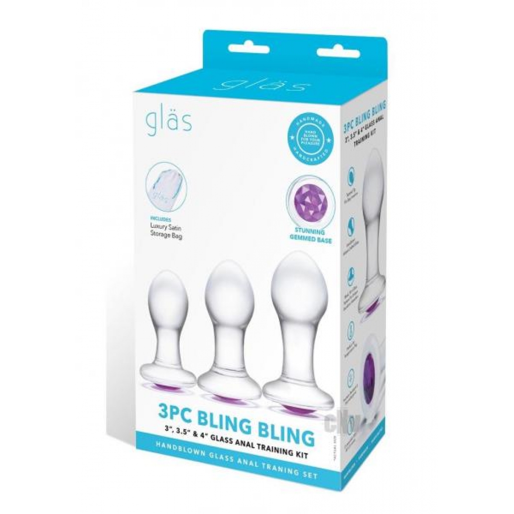 Bling Bling Anal Training Kit 3pc Clear - Hustler