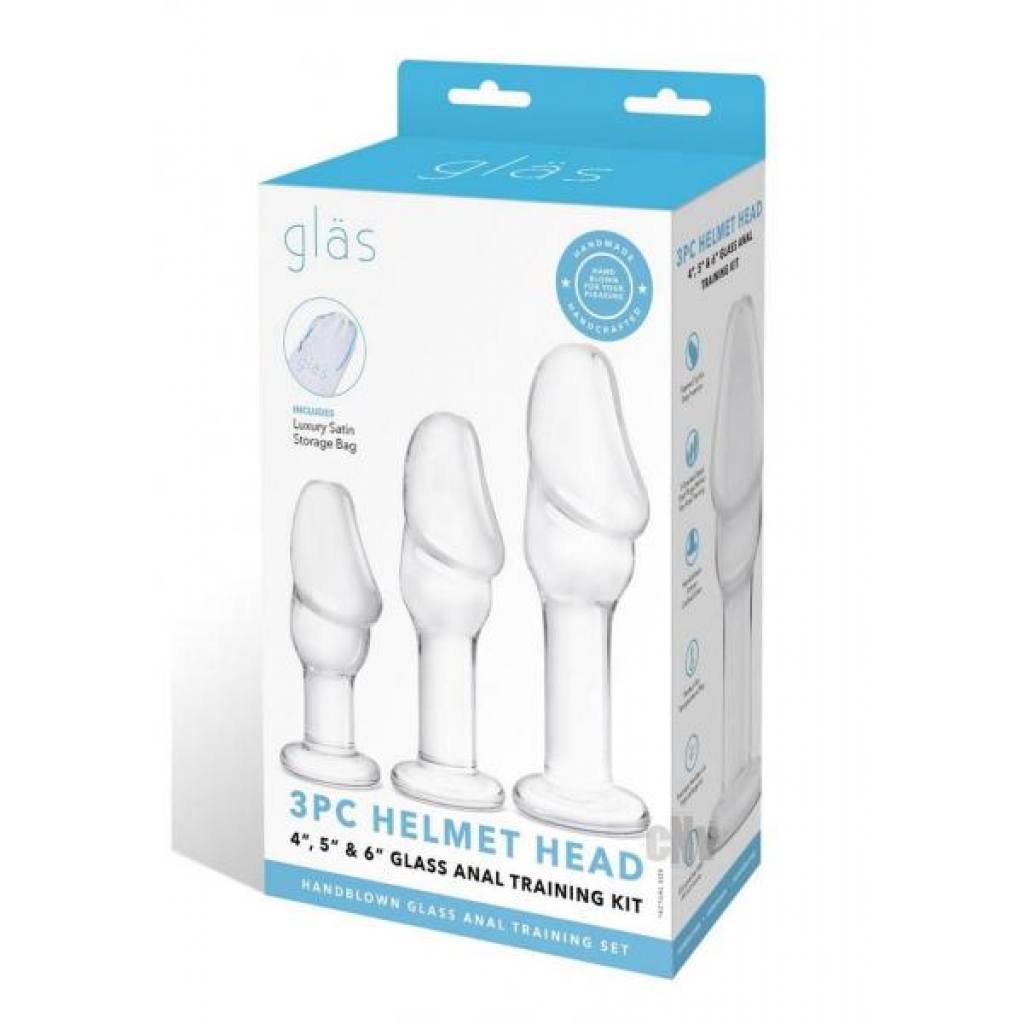 Helmet Head Glass Anal Training Kit 3pc