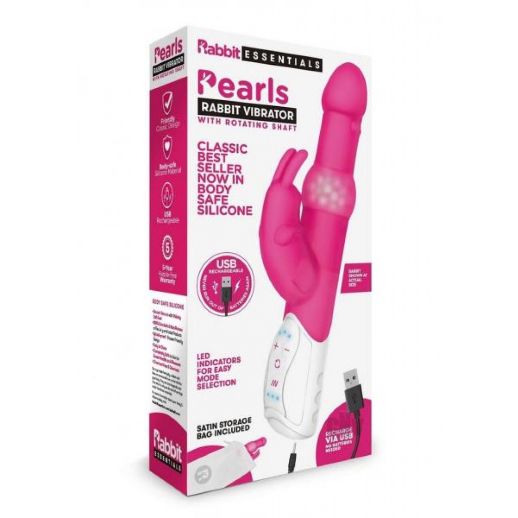 Re Recharge Pearls Rabbit Vibe - Hot Pink