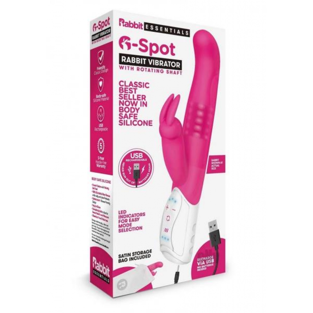 Recharge G-spot Rabbit Vibrator - Hot Pink