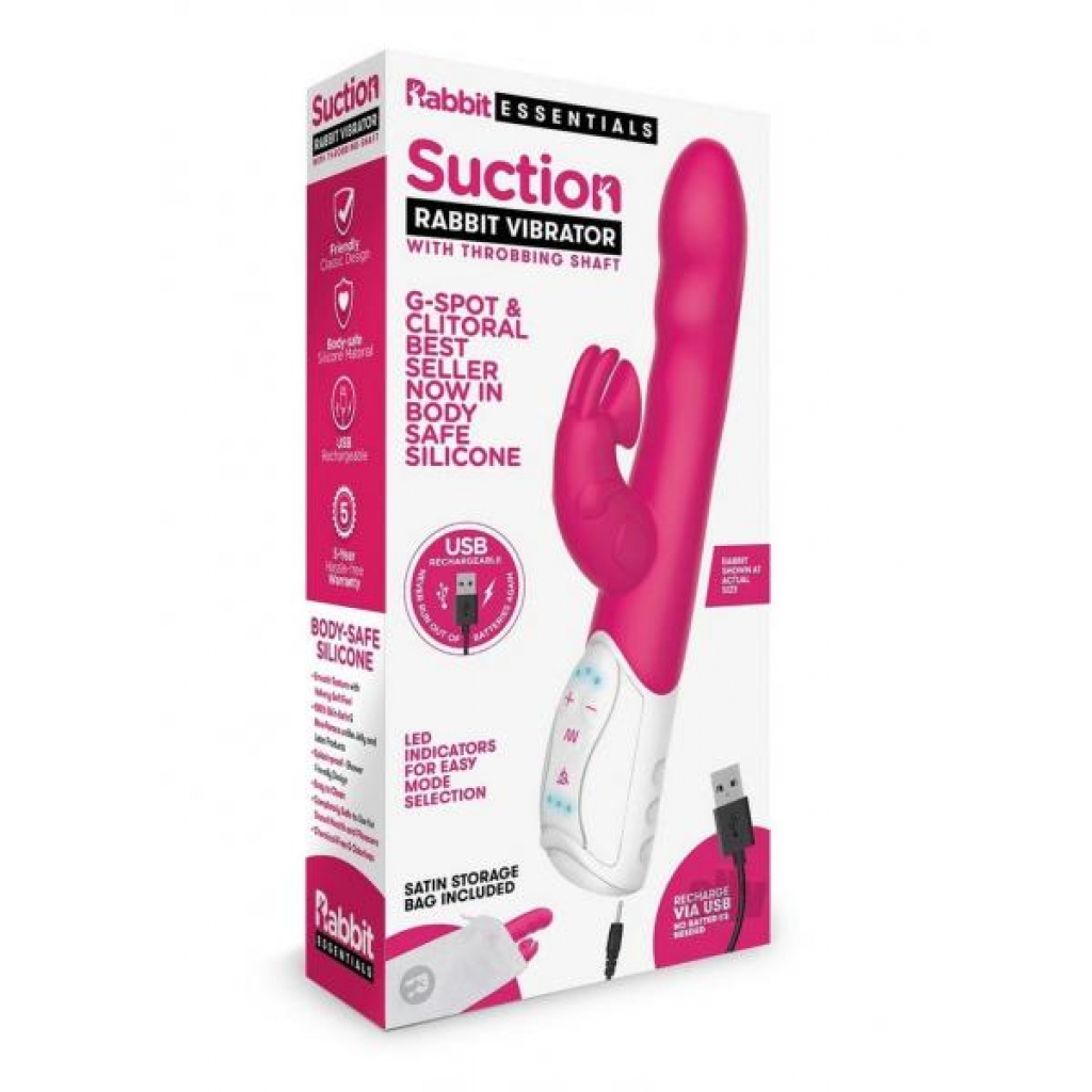 Re Recharge Clit Suction Rabbit Hot Pnk - Hustler