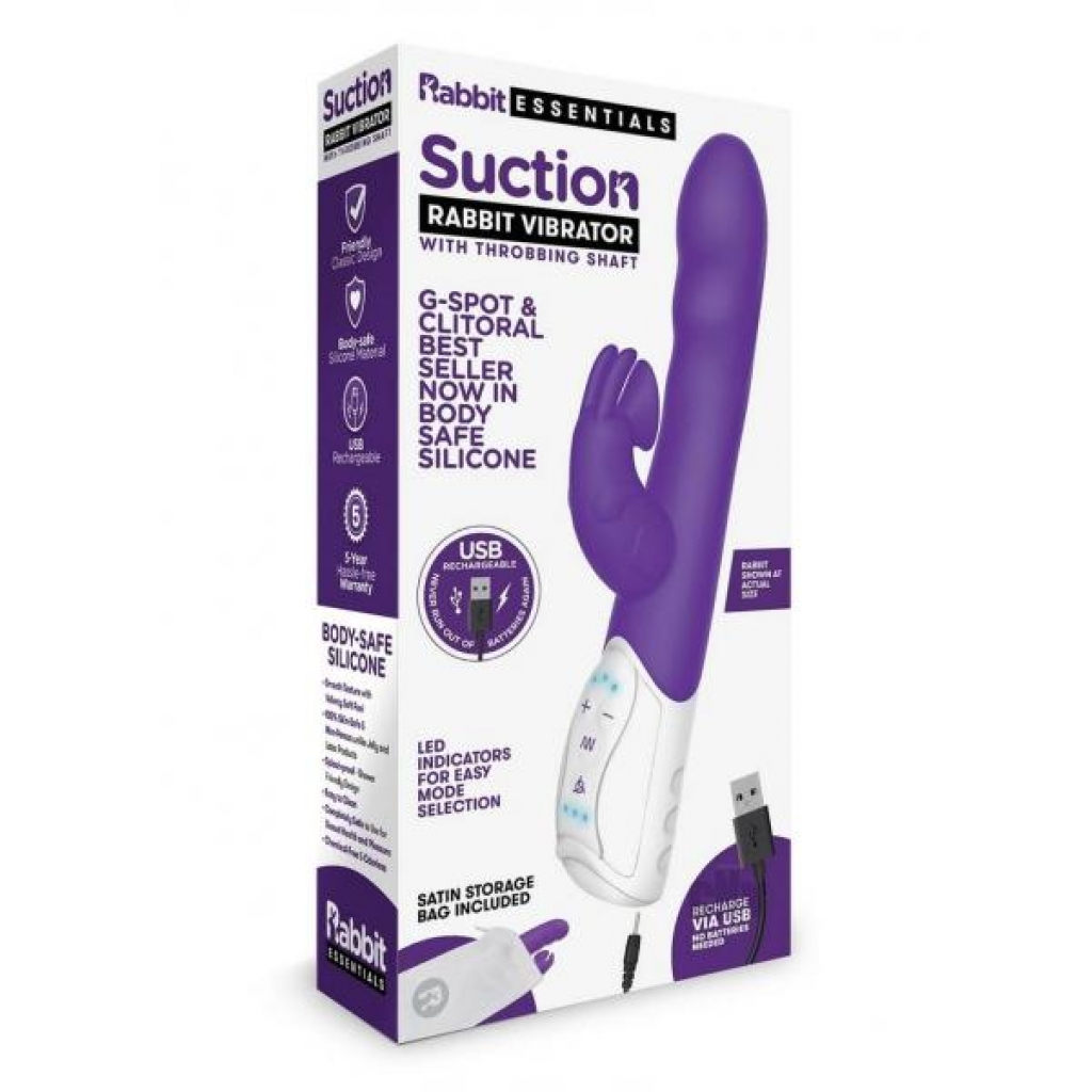 Recharge Clit Suction Rabbit - Purple