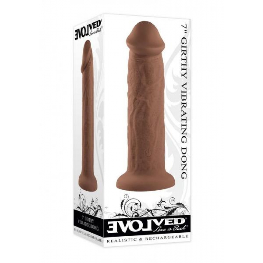 Girthy Vibe Dong 7 Dark - Evolved Novelties