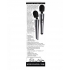 Mighty Metallic Wand Body Massager Gray Black - Evolved Novelties