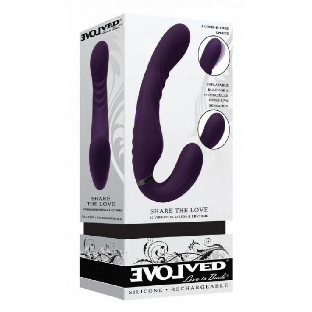 Share The Love Inflatable Pleasure Toy - Purple