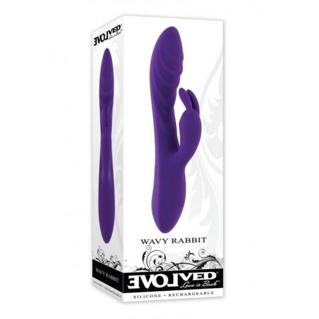 Wavy Rabbit Vibrator - Purple