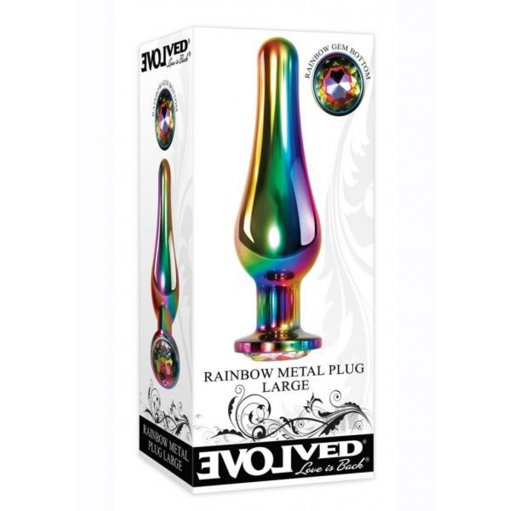 Rainbow Metal Plug Large - Evolved Novelties