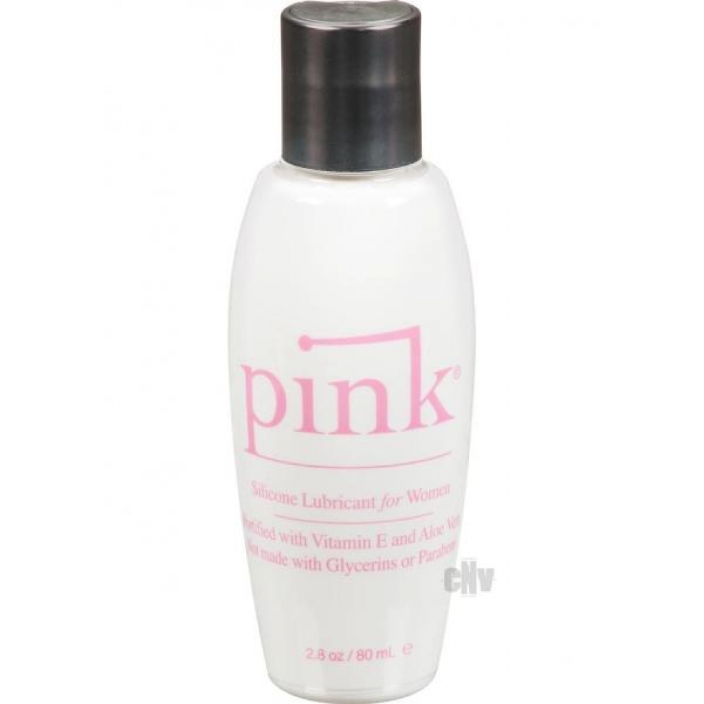 Pink Silicone Lube Flip Top Bottle 2.8 fluid ounces - Empowered Products