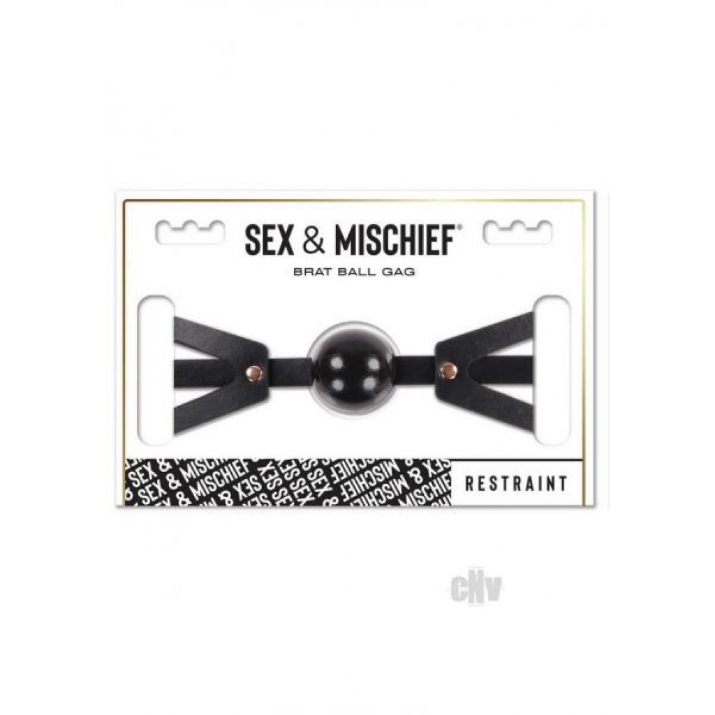 Sandm Brat Ball Gag Black/rose Gold - Sportsheets International,inc.