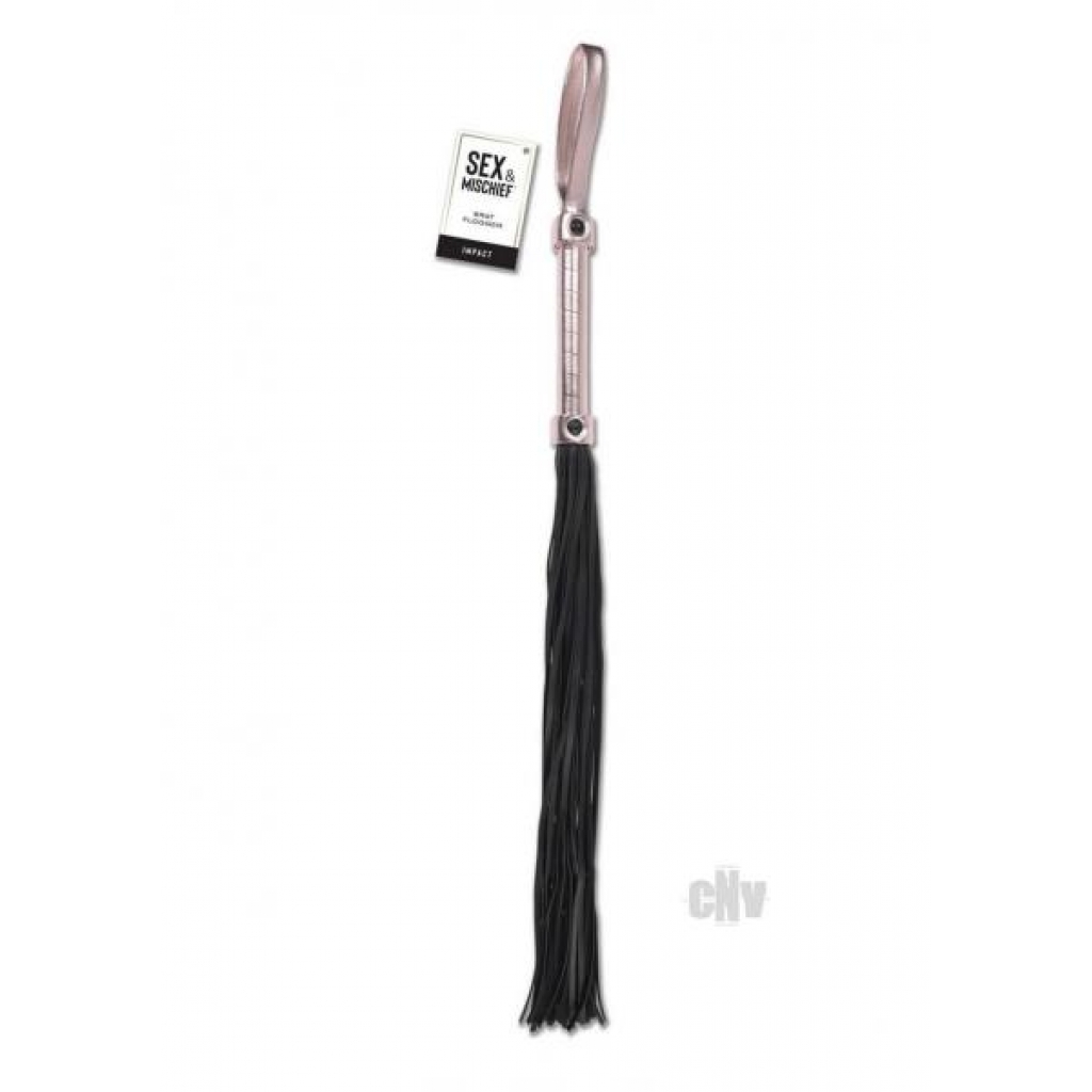 SandM Brat Flogger - Elegant Black/Rose Gold