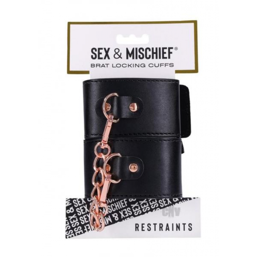 S&M Brat Locking Cuffs - Stylish Dominance