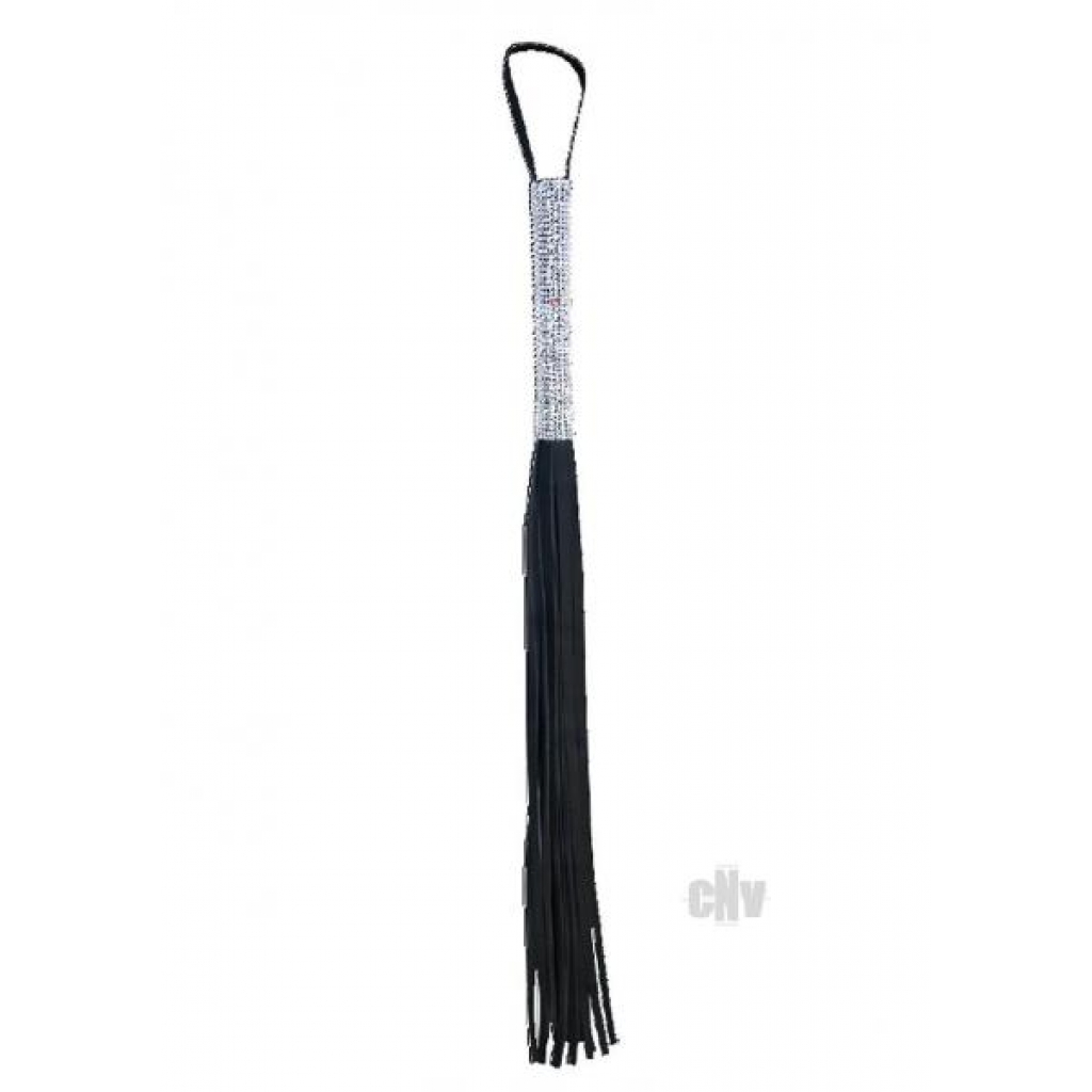 Sex and Mischief Sparkle Flogger Black - Sportsheets 