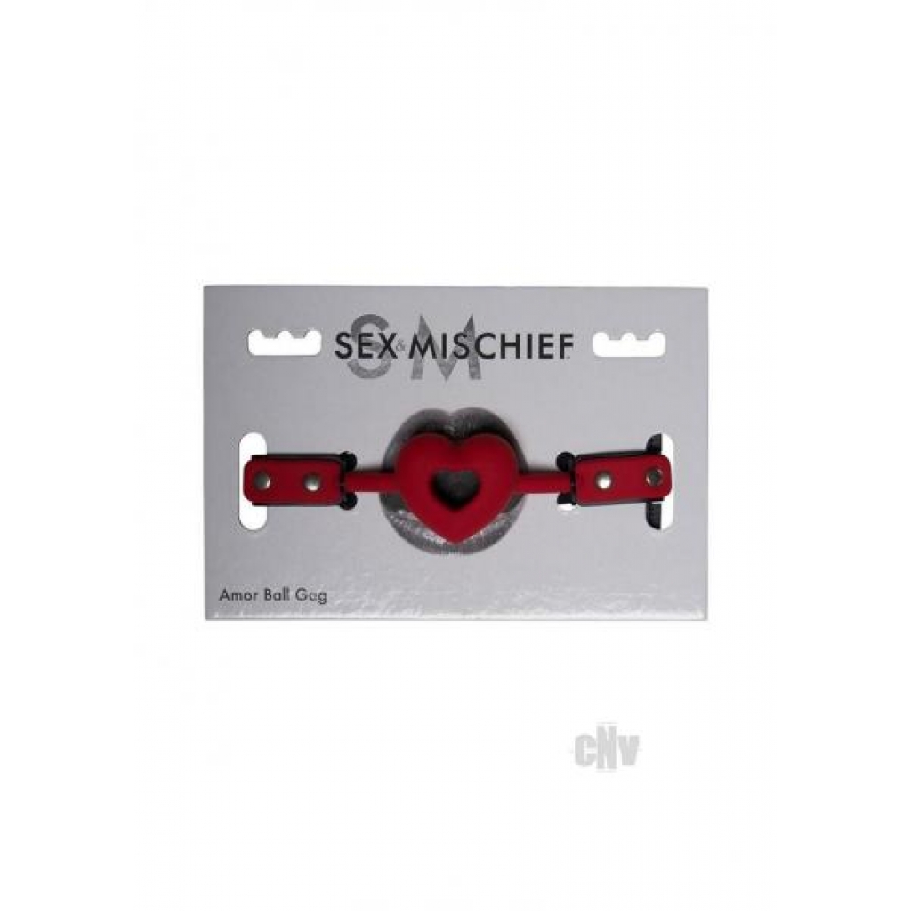 Sandm Amor Ball Gag Red/black - Sportsheets International,inc.