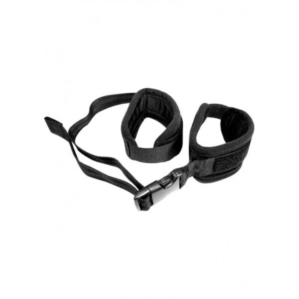 Sex And Mischief Adjustable Handcuffs Black - Sportsheets