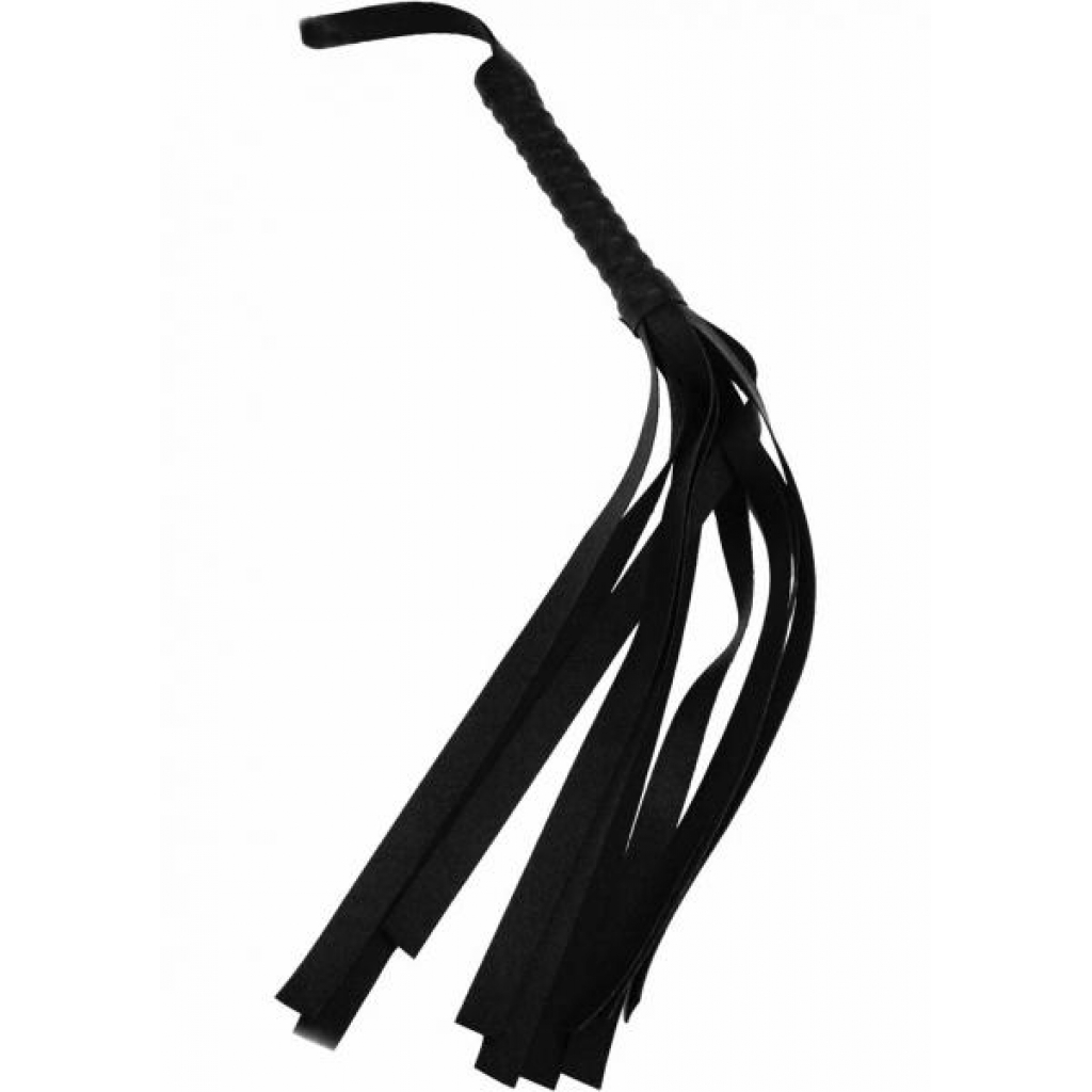 Sex and Mischief Faux Leather Flogger Black - Sportsheets