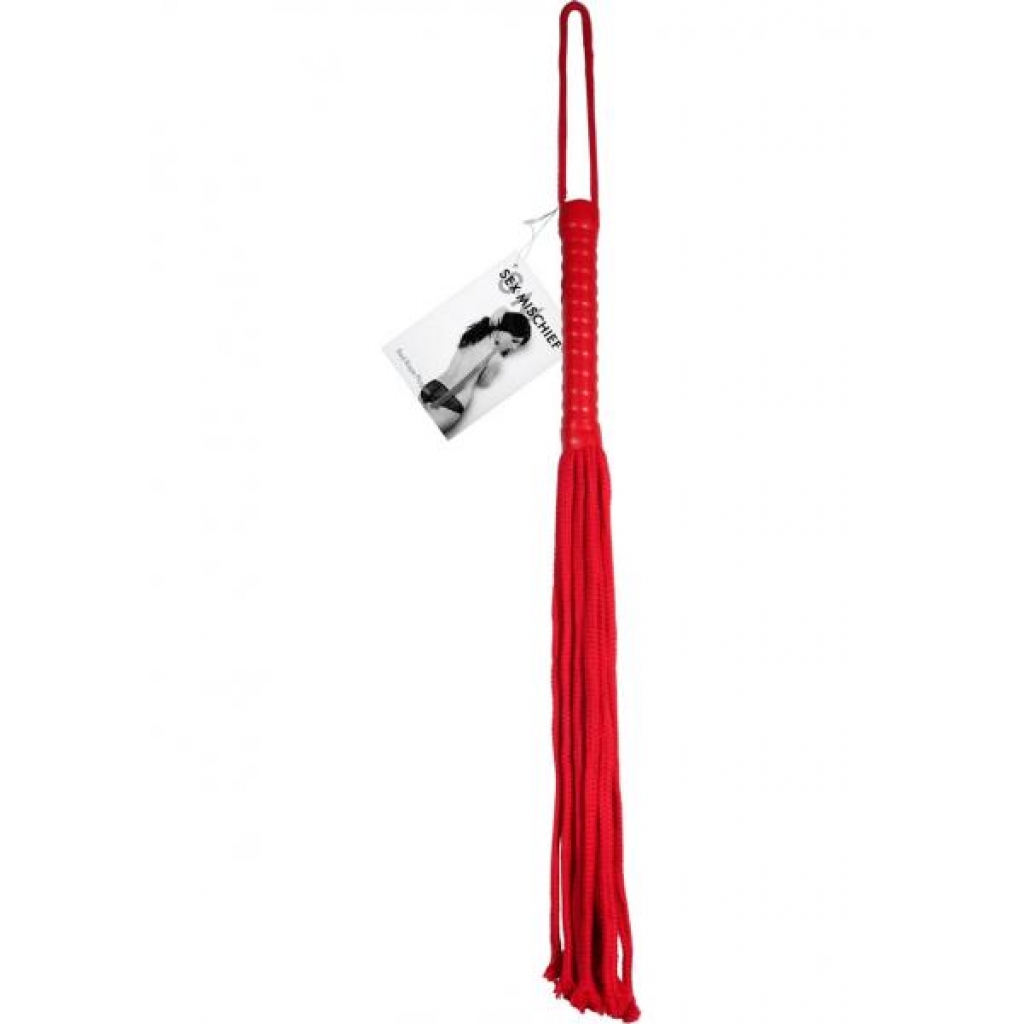 Sex and Mischief Red Rope Flogger - Sportsheets