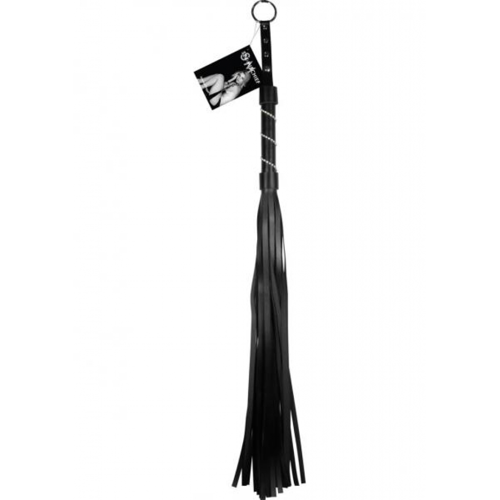 Sex and Mischief Jeweled Flogger Black - Sportsheets