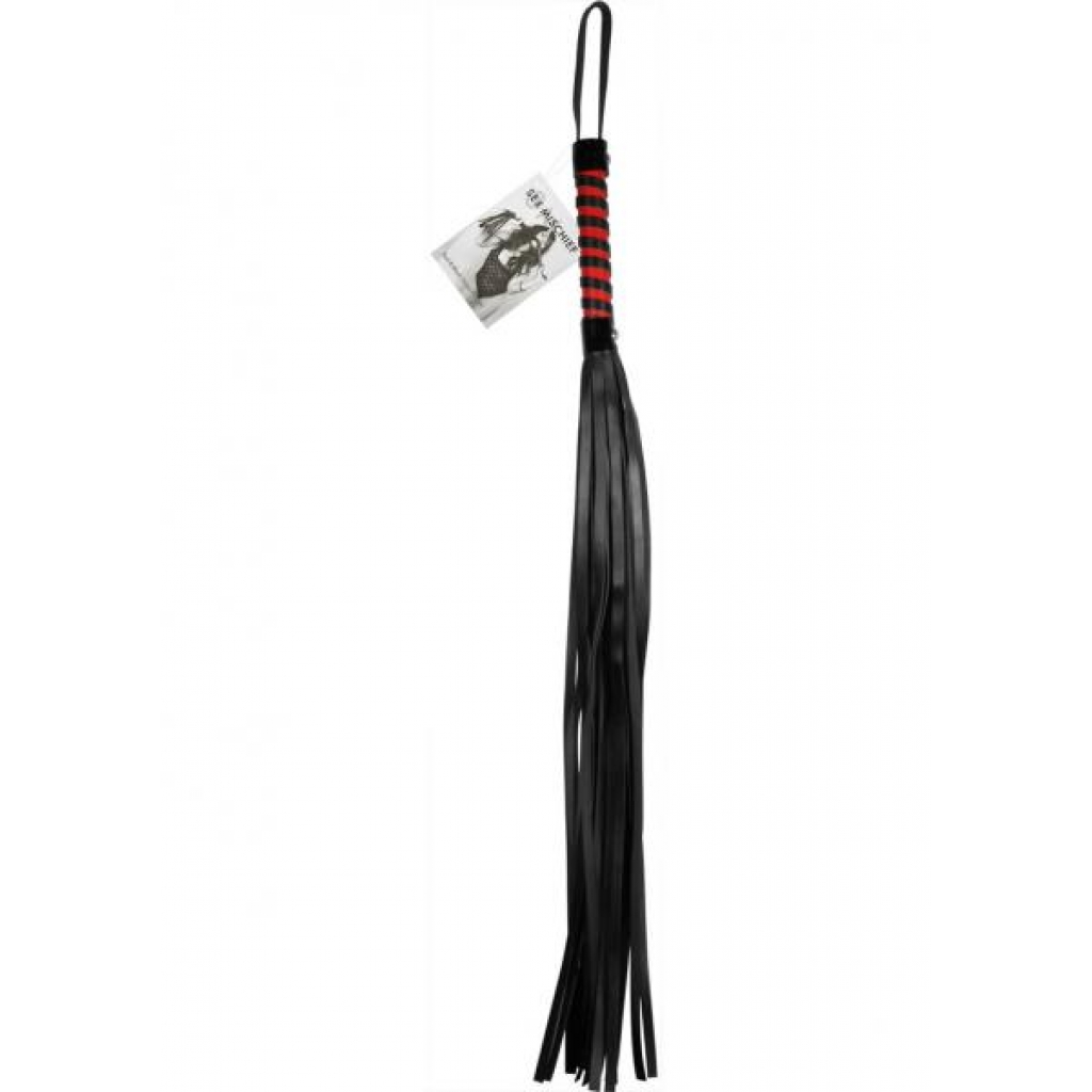 Sex and Mischief Red And Black Stripe Flogger - Sportsheets