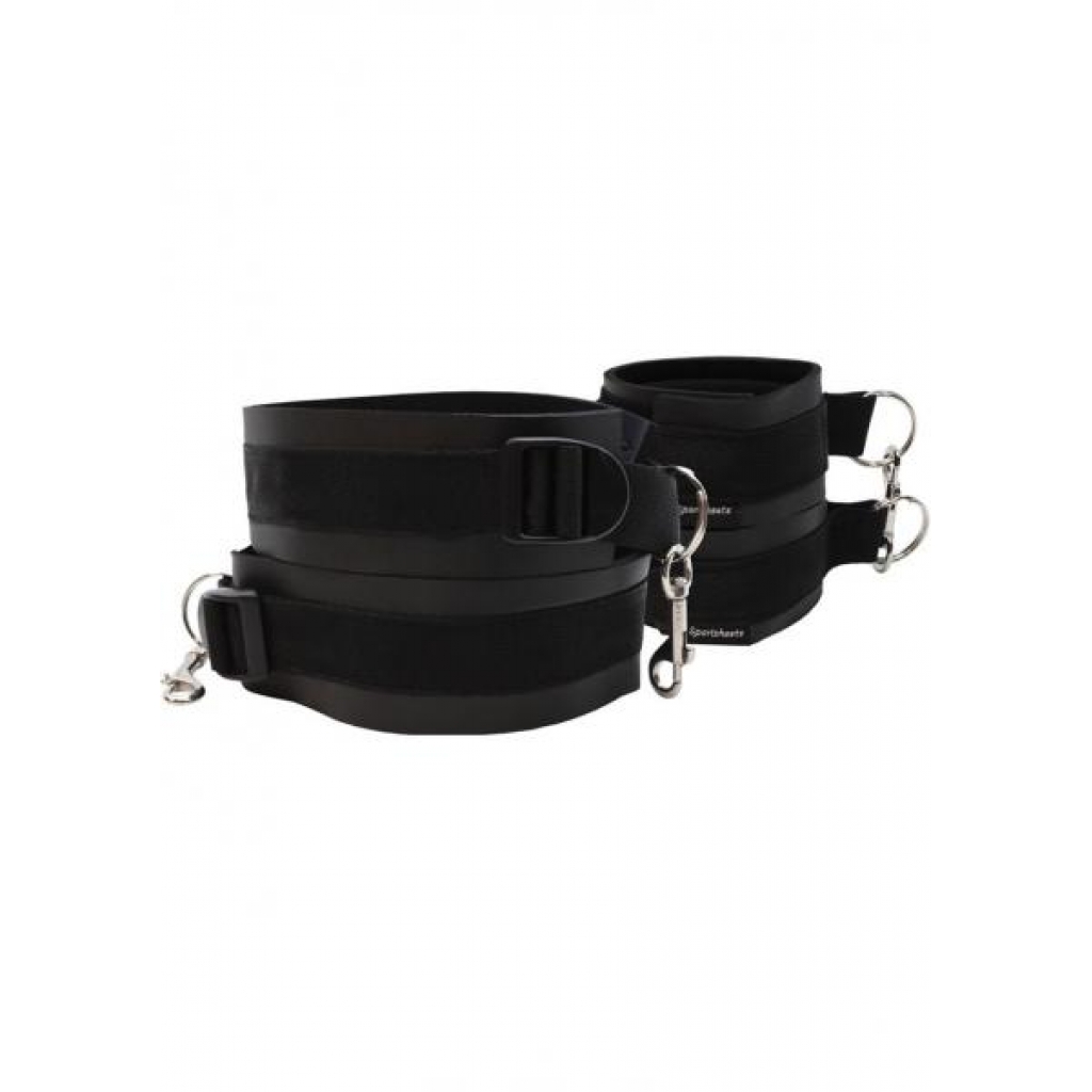 Thigh And Wrist Cuff Set - Black