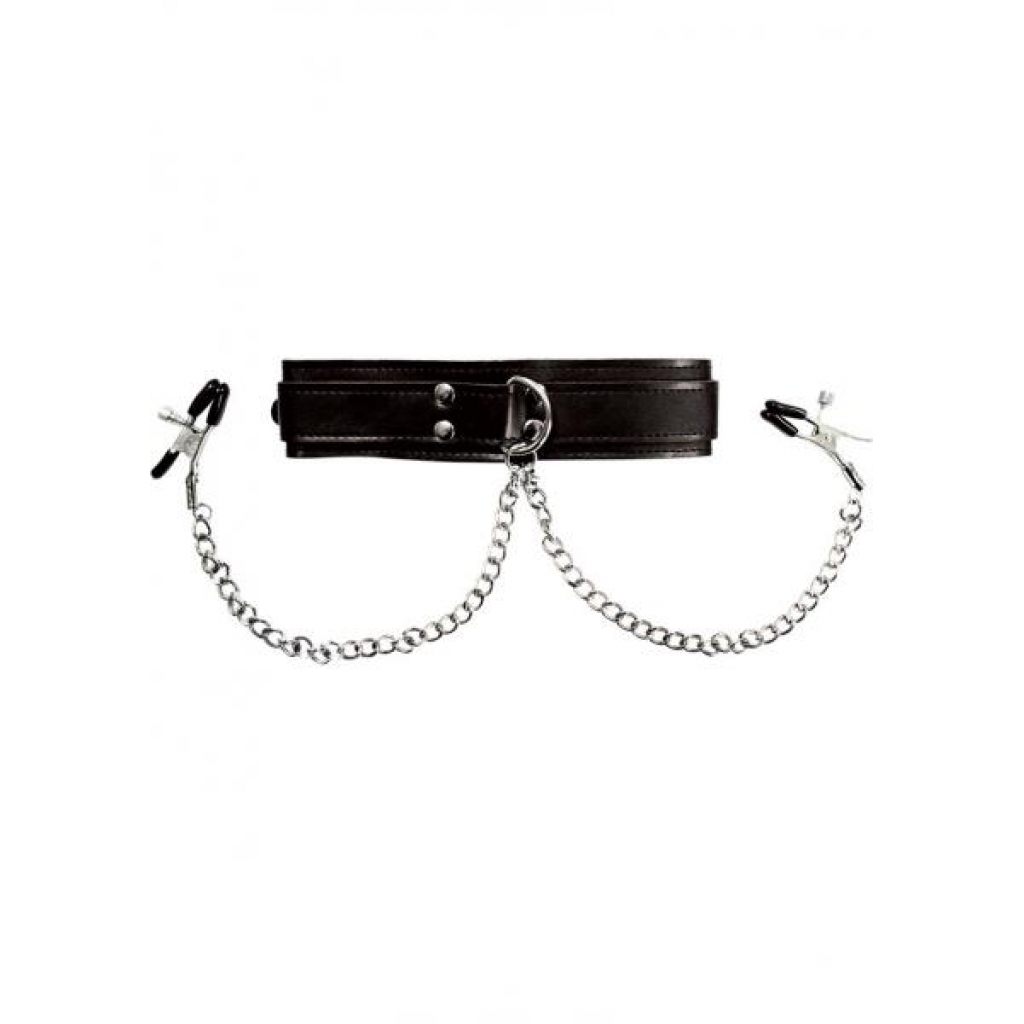 Sportsheets Collar With Nipple Clamps - Sensual Play