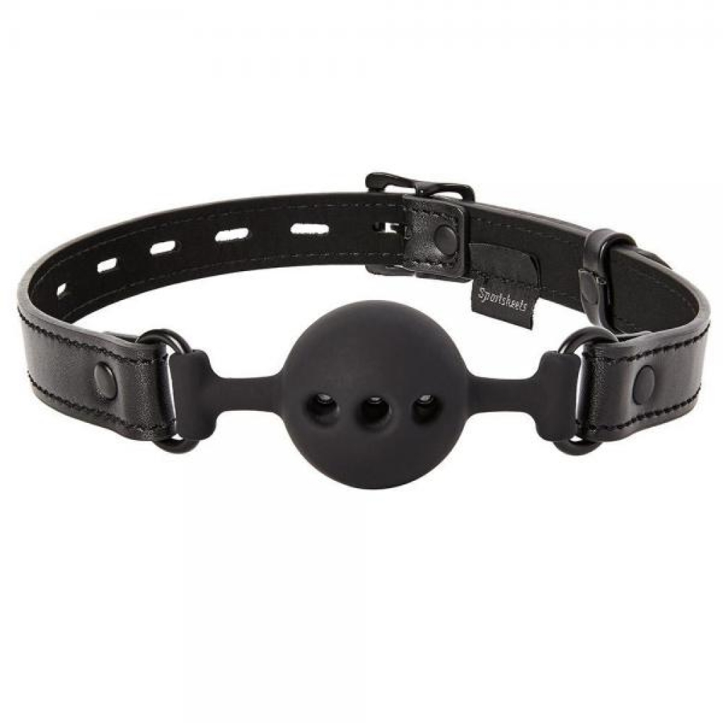 Sportsheets Saffron Breathable Ball Gag Black O/S - Sportsheets 