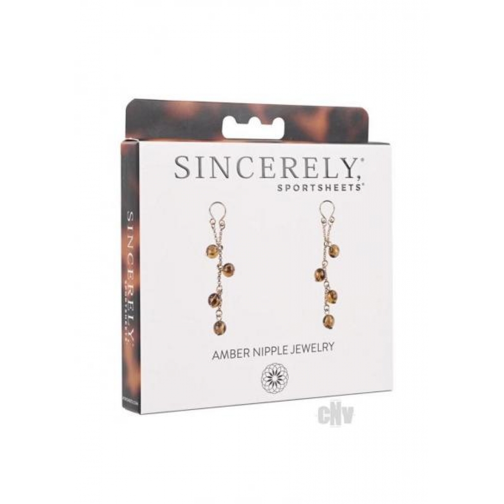 Sincerely Amber Nipple Jewelry - Elegant Adornment