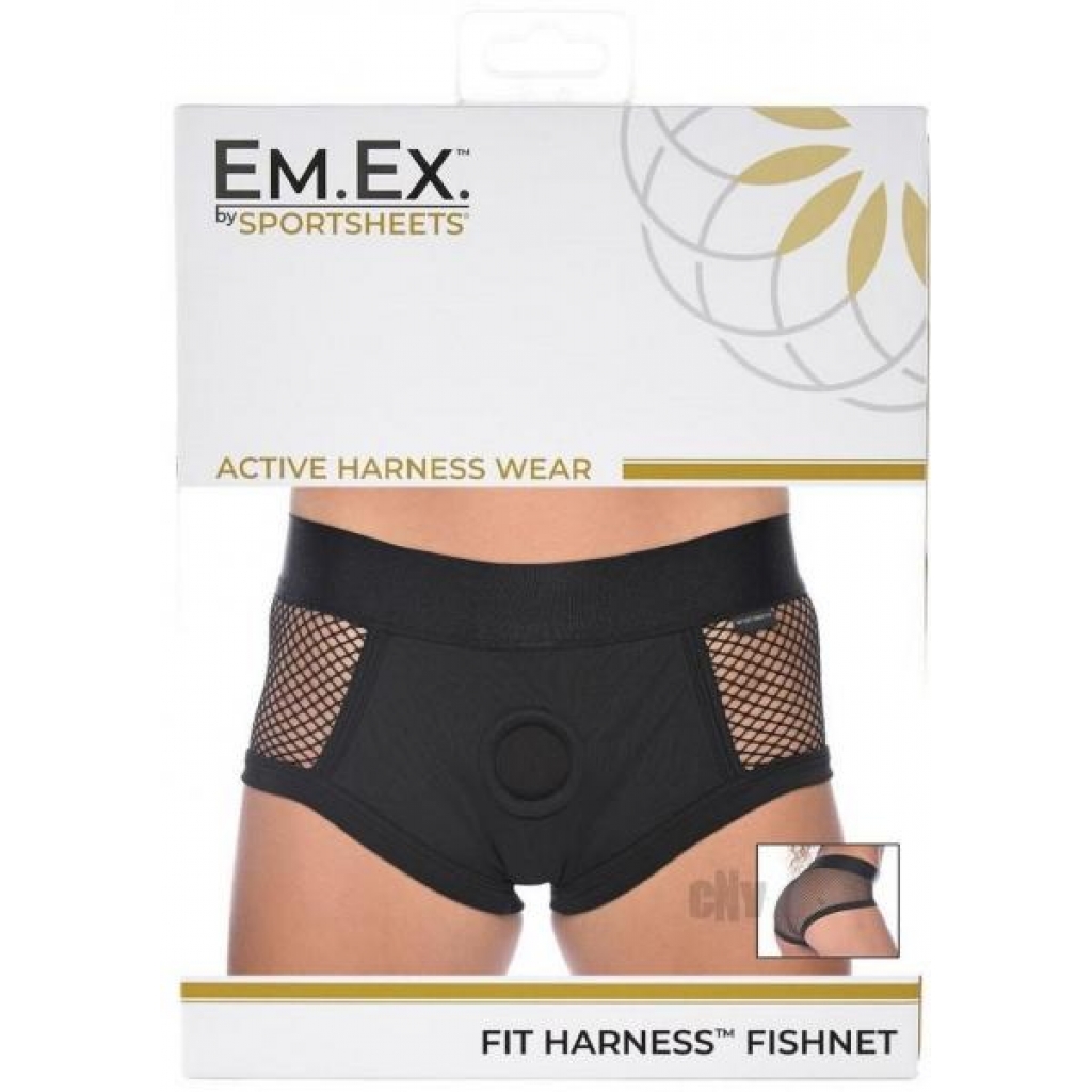 Em Ex Fit Harness Fishnet Sm Black - Sportsheets International,inc.