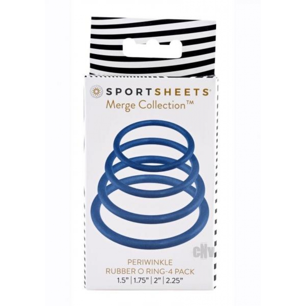 Rubber O Ring Periwinkle 4pk - Sportsheets International,inc.