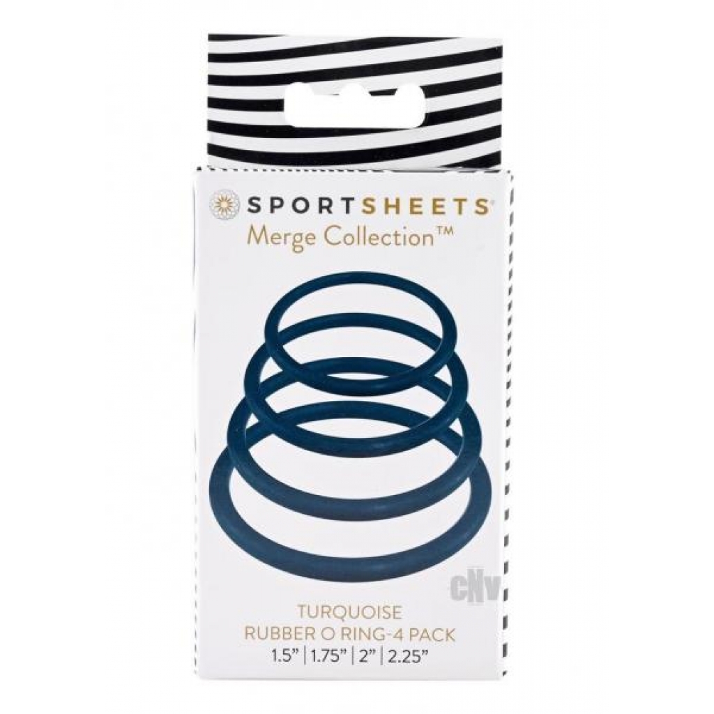 Rubber O Ring Turquoise 4pk - Sportsheets International,inc.