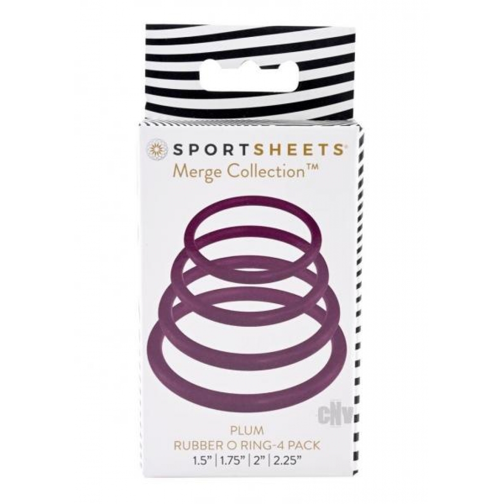 Rubber O Ring Plum 4pk - Sportsheets International,inc.