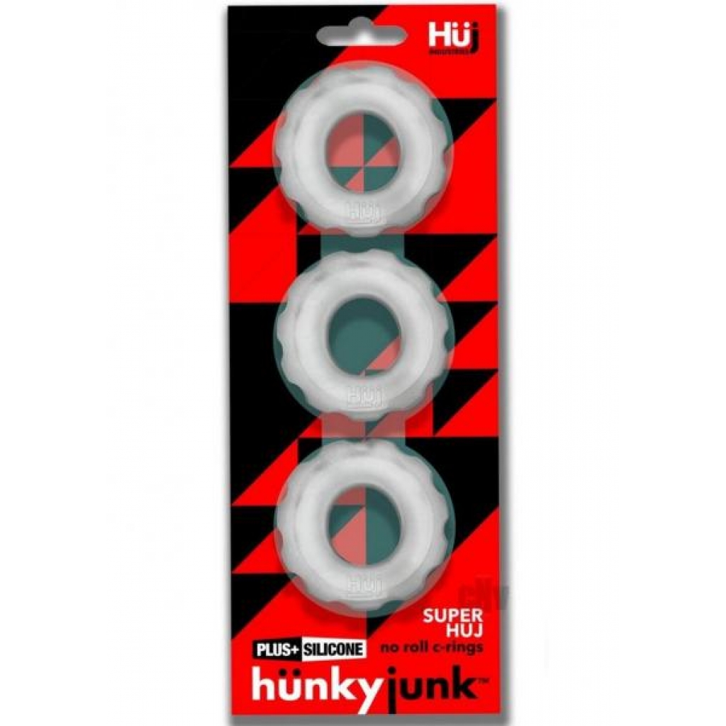 Super Huj 3pk Cockrings - Clear Ice