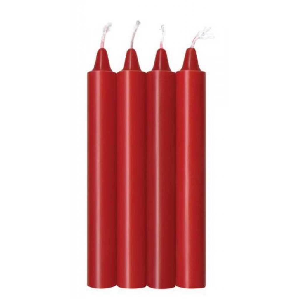 Make Me Melt Sensual Warm Drip Candles Red Hot 4 Pack - Icon Brands 