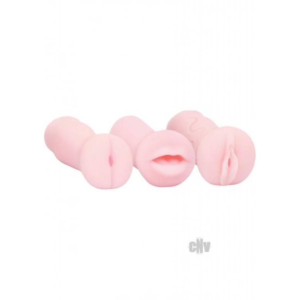 Pocket Pink Mini Masturbator Trio - Icon Brands