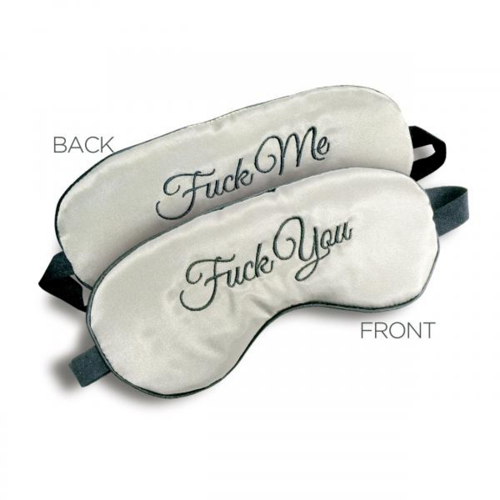 Reversible F*ck Me/F*ck You Silk Blindfold for Intimate Fun