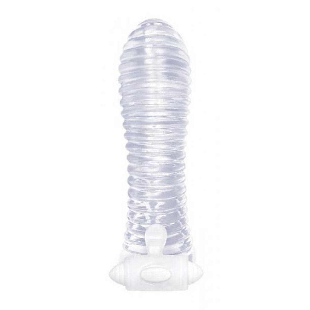 The Nines Vibrating Sextenders Ribbed Clear - Icon Brands