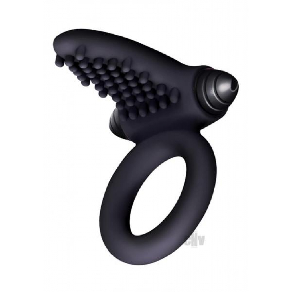 The Nines Bullet Ring Tongue Vibrator Black - Icon Brands