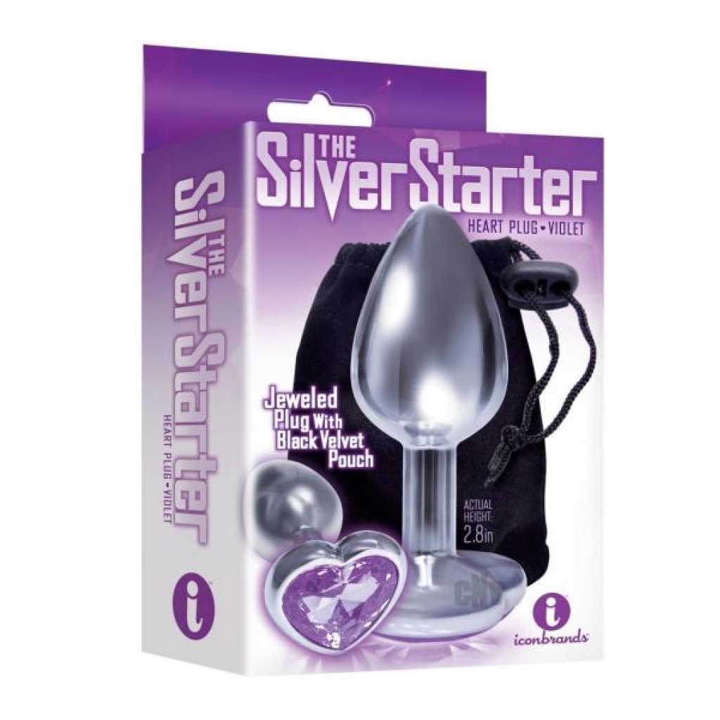 The 9 Silver Starter Heart Plug – Violet