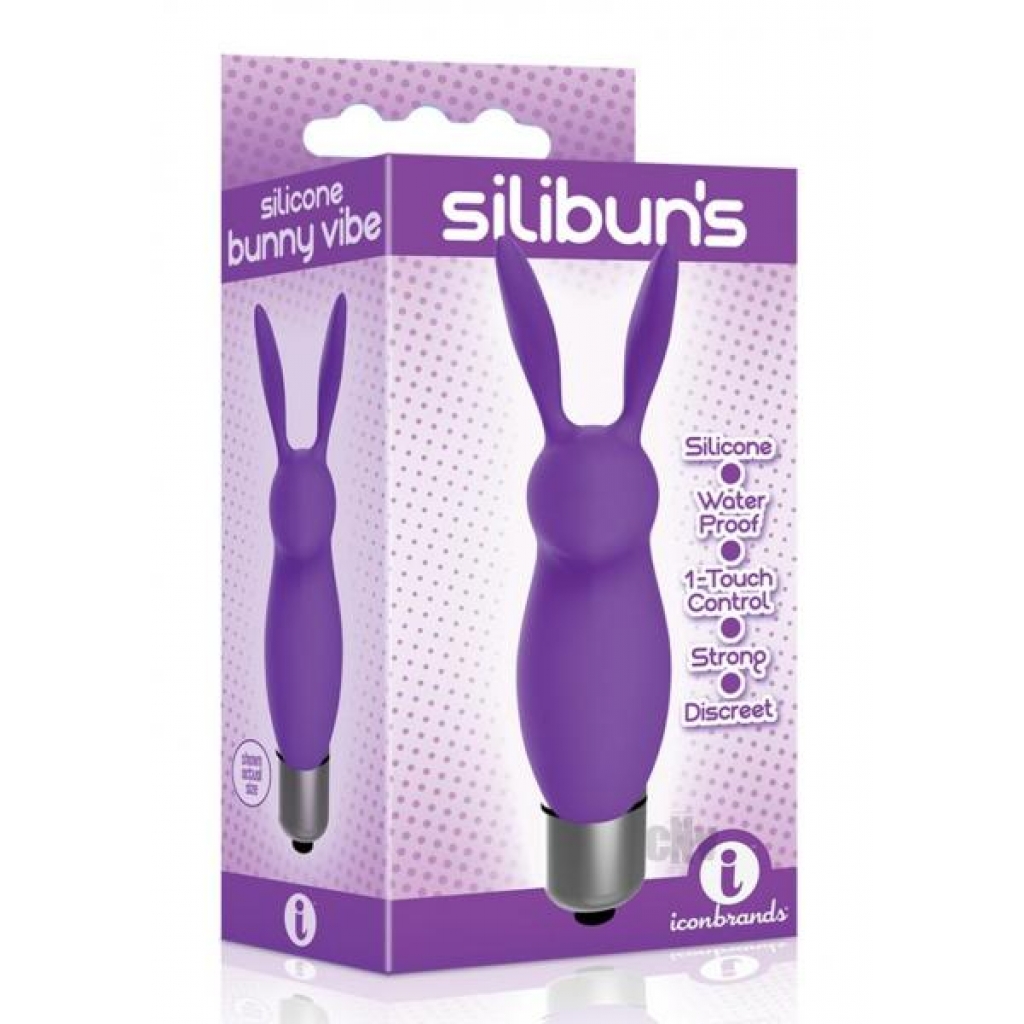 Silibuns Bunny Bullet Vibrator Purple - Icon Brands 