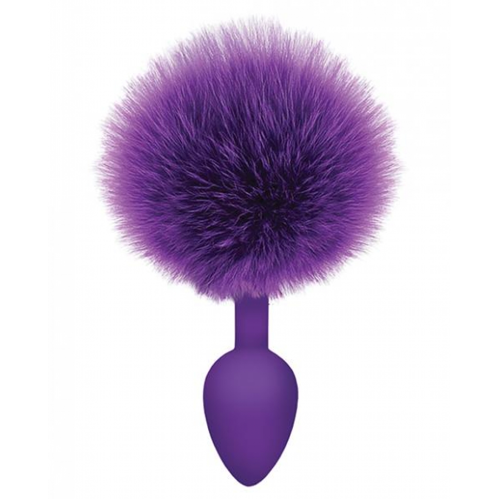 Cottontails Bunny Tail Silicone Butt Plug Purple - Icon Brands