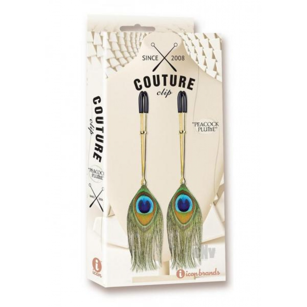 Couture Clips Peacock Plume Nip Clamp - Icon Brands Inc