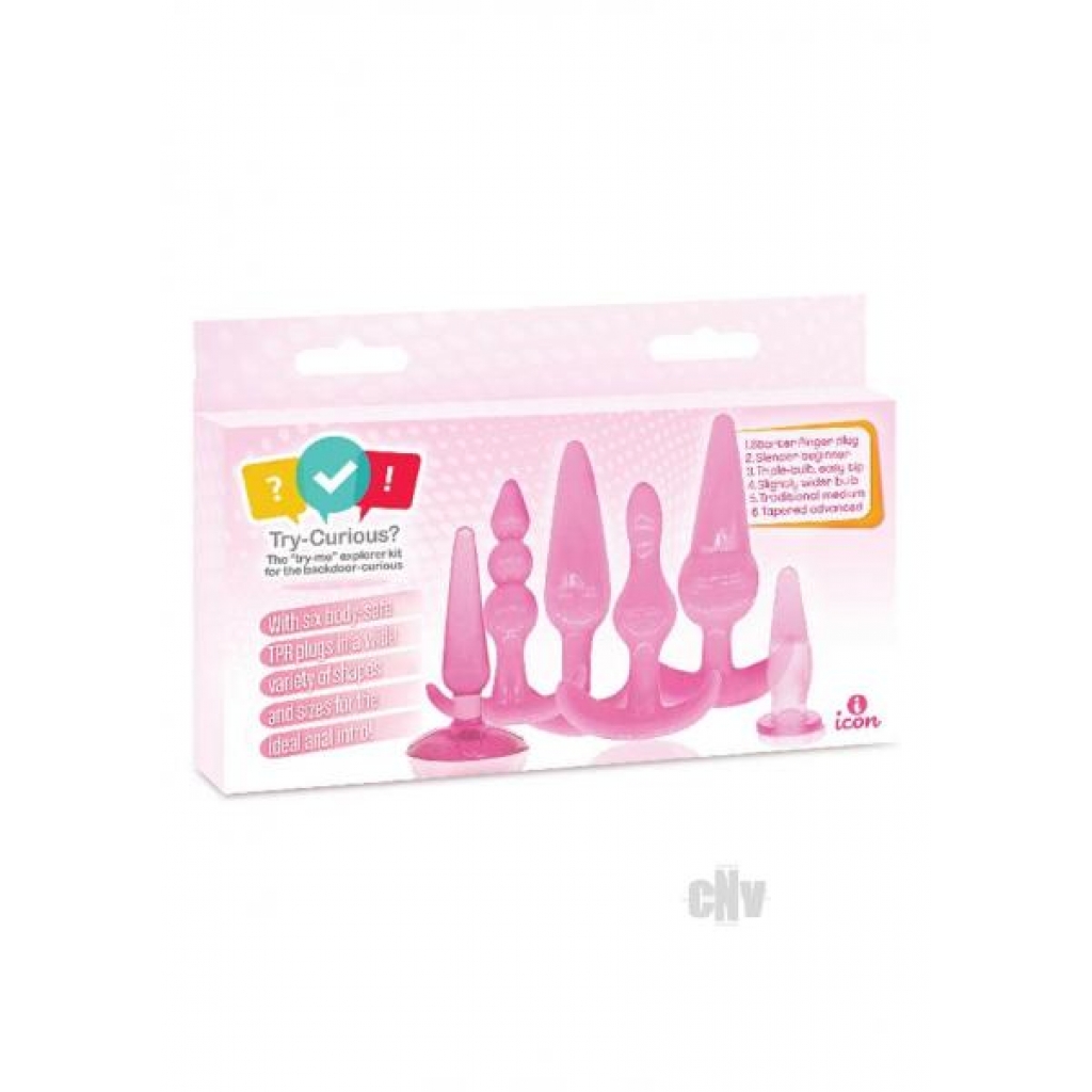 Try Curious Anal Plug Kit - Pink