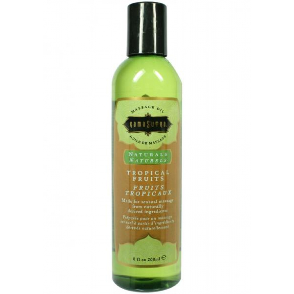 Naturals Massage Oil - Tropical Fruits 8 Ounce, Ultimate Relaxation