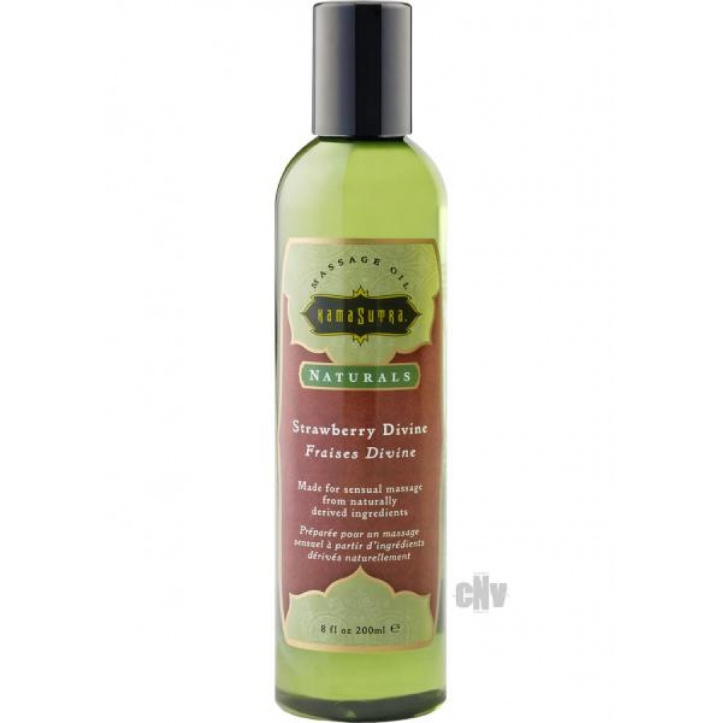 Kama Sutra Naturals Strawberry Divine Massage Oil, 8oz