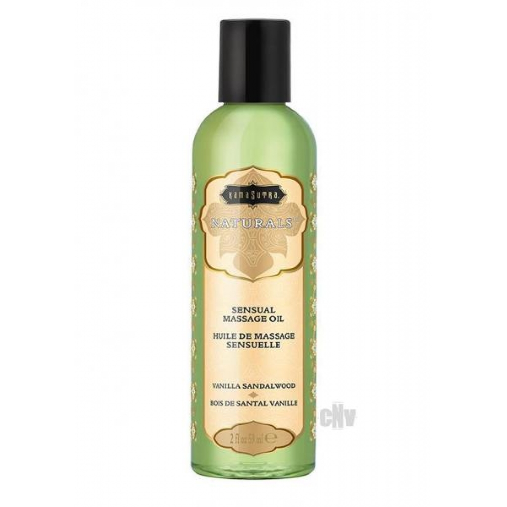 Naturals Massage Oil Vanilla Sandal 2oz - Kama Sutra Company