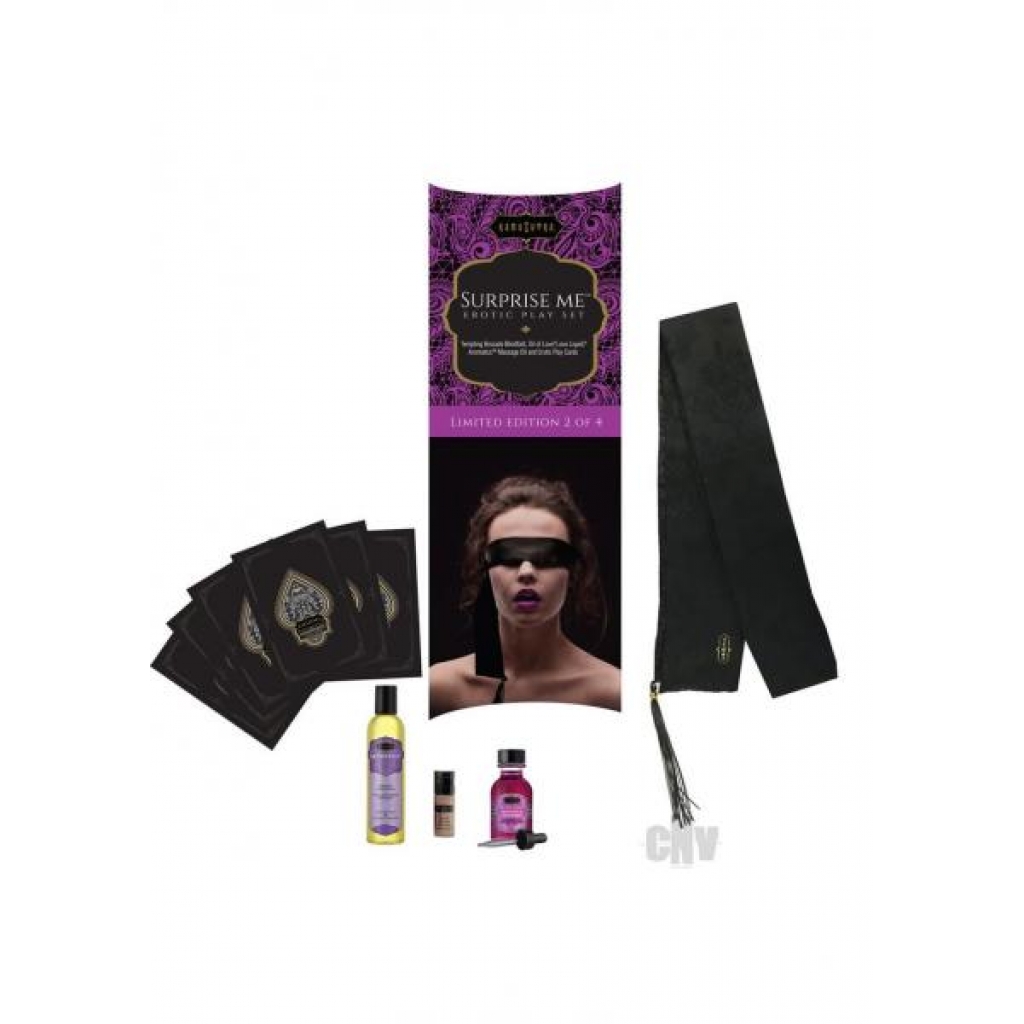 Surprise Me Luxury Sensual Playset with Kamasutra Cards and Massage Oil