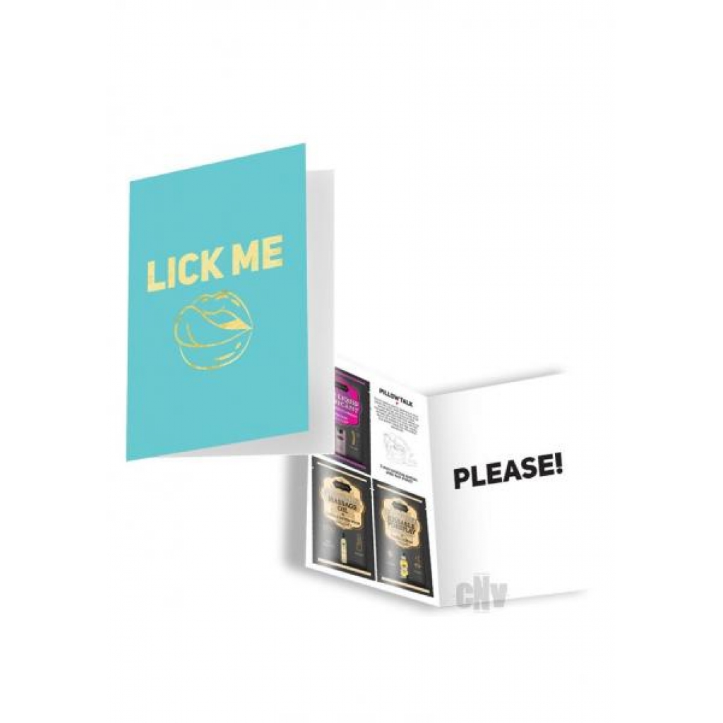 Naughty Notes Greeting Card Lick Me - Kama Sutra Company