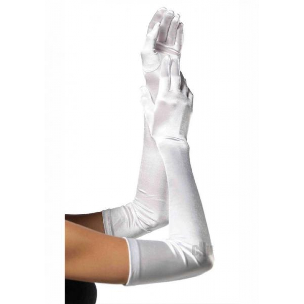 Extra Long Satin Gloves Os White - Leg Avenue Inc.